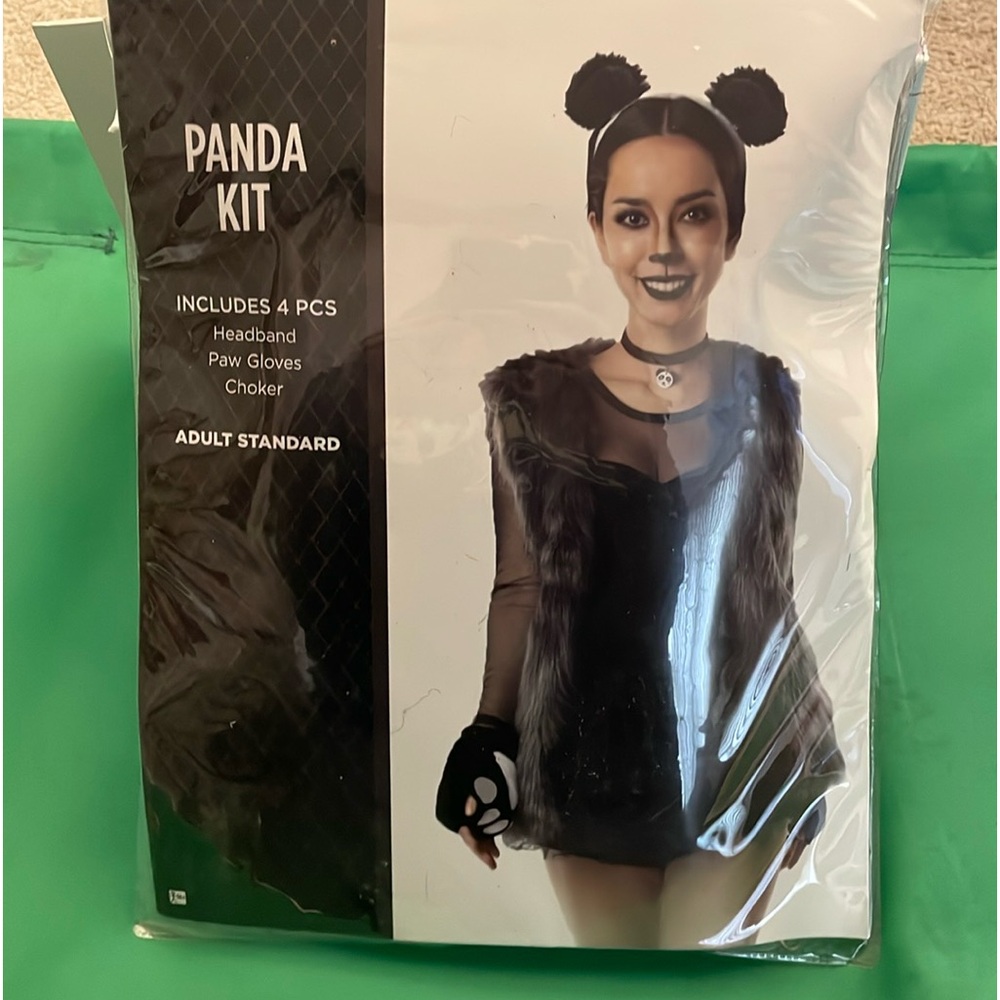 New! Panda costume kit. Size adult standard.